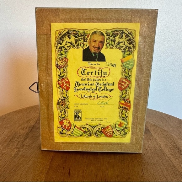 L Kersh of London Horological Collage Art Signed Big Ben Locomotive  Rolls Royce - Picture 14 of 14